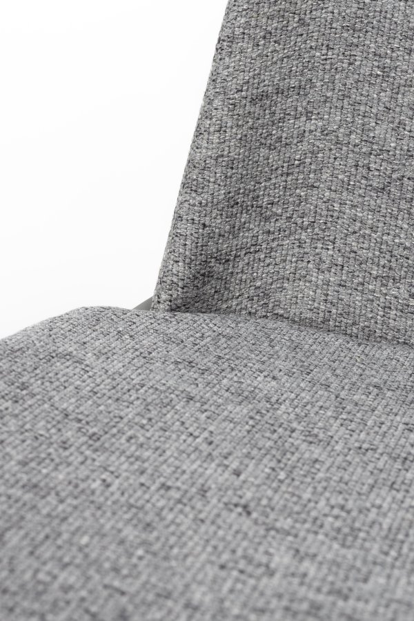 ZUIVER Clip spisebordsstol - gr polyester, egefinér og metal