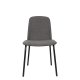 ZUIVER Clip spisebordsstol - gr polyester og sort egefinérmetal