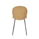 ZUIVER Bonnet spisebordsstol - okkergul fljl stof og sort metal
