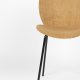 ZUIVER Bonnet spisebordsstol - okkergul fljl stof og sort metal