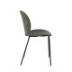 ZUIVER Bonnet spisebordsstol - grn fljl stof og sort metal