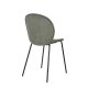 ZUIVER Bonnet spisebordsstol - grn fljl stof og sort metal