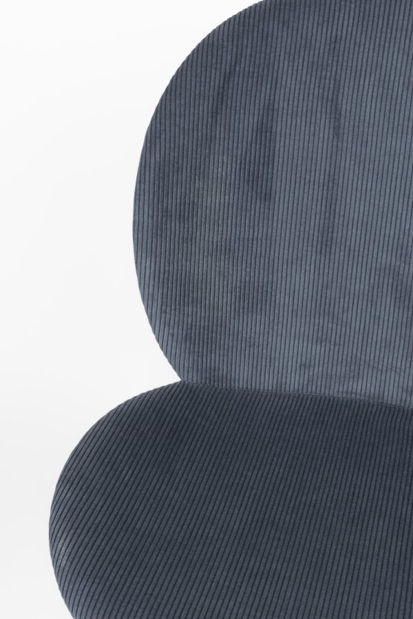 ZUIVER Bonnet spisebordsstol - grbl fljl stof og sort metal