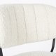 WHITE LABEL LIVING Jolien spisebordsstol - hvid bouclé og sort stl