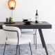 WHITE LABEL LIVING Jolien spisebordsstol - hvid bouclé og sort stl