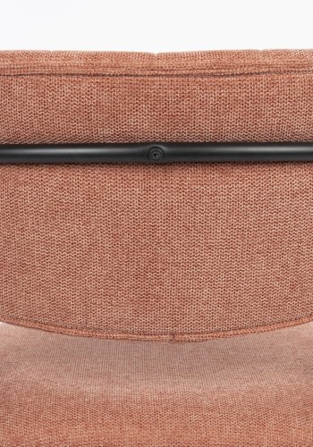 WHITE LABEL LIVING Jolien spisebordsstol - lyserd polyester og sort stl