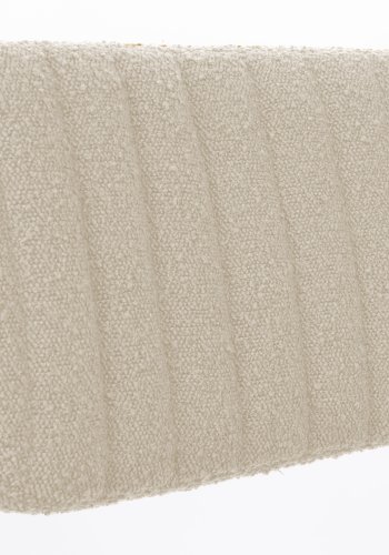 WHITE LABEL LIVING Jake spisebordsstol - offwhite bouclé og egetr