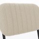 WHITE LABEL LIVING Jake spisebordsstol - offwhite bouclé og egetr