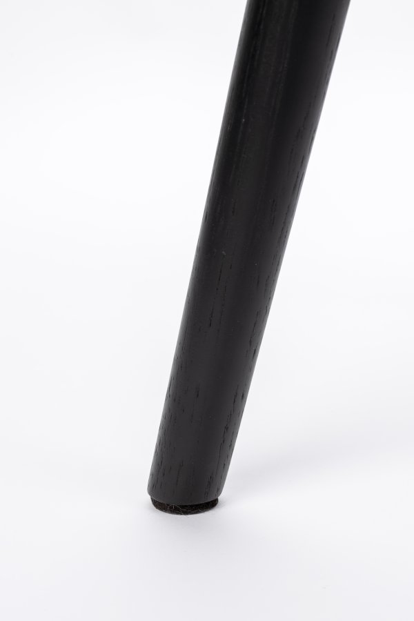 WHITE LABEL LIVING Jake spisebordsstol - offwhite bouclé og egetr