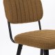 WHITE LABEL LIVING Jake spisebordsstol - okker bouclé og egetr