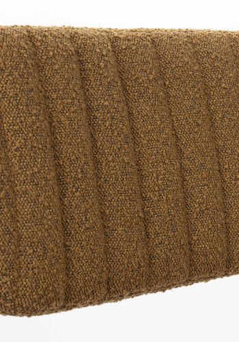 WHITE LABEL LIVING Jake spisebordsstol - okker bouclé og egetr