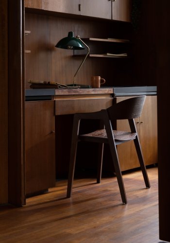 DUTCHBONE Westlake spisebordsstol, m. armln - valnddefarvet tr og egetr