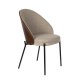 DUTCHBONE Rodin spisebordsstol - gr polyester, asketrfinér og sort metal