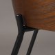 DUTCHBONE Rodin spisebordsstol - gr polyester, asketrfinér og sort metal
