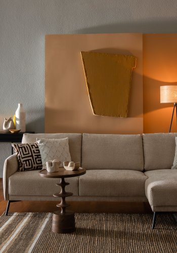 DUTCHBONE Rodin spisebordsstol - gr polyester, asketrfinér og sort metal