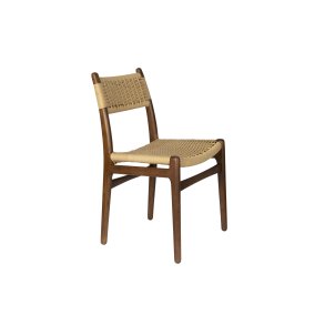 DUTCHBONE Cecile spisebordsstol - natur papirsnor og brun bgetr