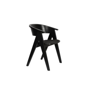 ZUIVER NDSM lnestol, m. armln - sort bouclé stof og sort bgetr/trfinér