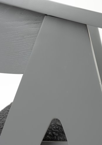 ZUIVER NDSM lnestol, m. armln - gr bouclé stof og gr asketr/trfinér