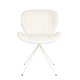 ZUIVER OMG Soft spisebordsstol - offwhite polyester og offwhite stl