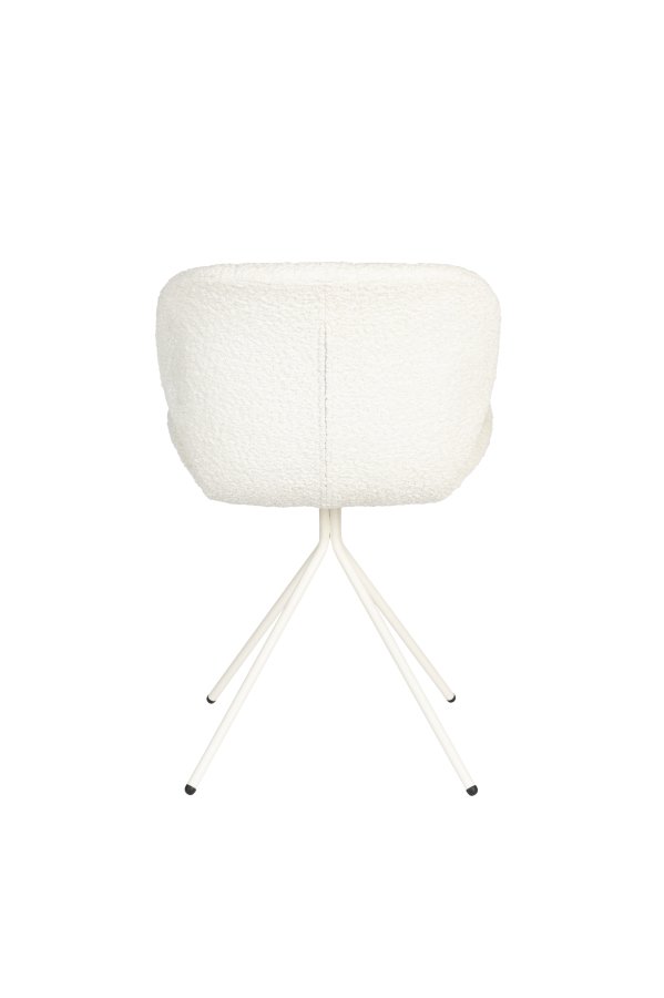 ZUIVER OMG Soft spisebordsstol - offwhite polyester og offwhite stl