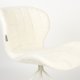 ZUIVER OMG Soft spisebordsstol - offwhite polyester og offwhite stl