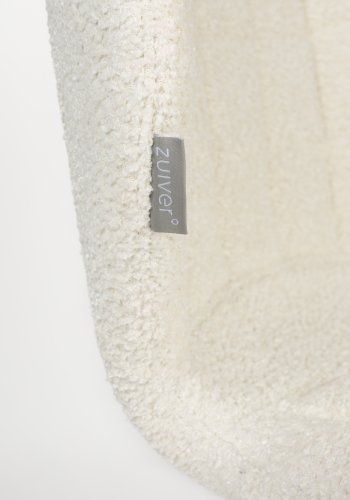 ZUIVER OMG Soft spisebordsstol - offwhite polyester og offwhite stl