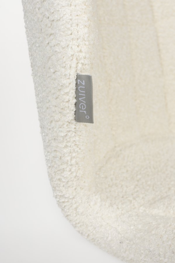 ZUIVER OMG Soft spisebordsstol - offwhite polyester og offwhite stl
