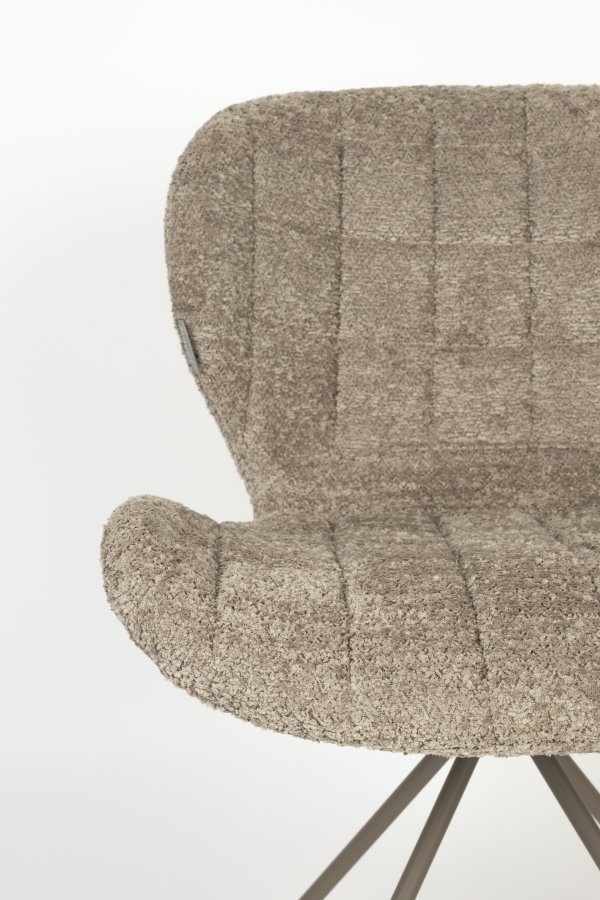 ZUIVER OMG Soft spisebordsstol - beige polyester og beige stl