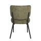 WHITE LABEL LIVING Sanne spisebordsstol - grn gr polyester og sort stl