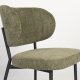 WHITE LABEL LIVING Sanne spisebordsstol - grn gr polyester og sort stl