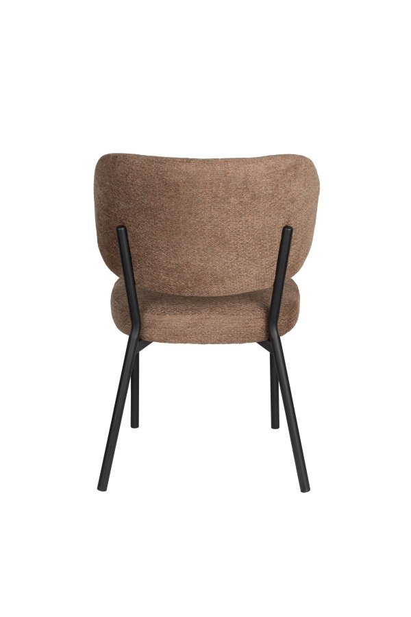 WHITE LABEL LIVING Sanne spisebordsstol - orange gr polyester og sort stl