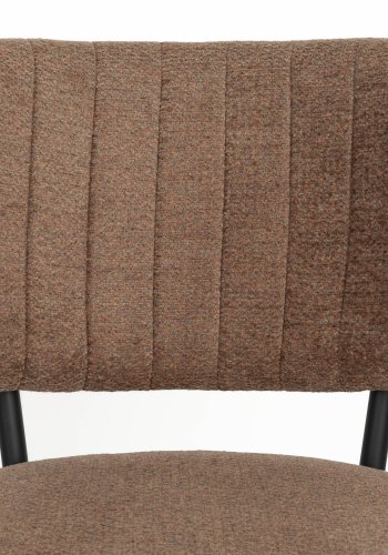 WHITE LABEL LIVING Sanne spisebordsstol - orange gr polyester og sort stl