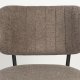 WHITE LABEL LIVING Sanne spisebordsstol - brownie brun polyester og sort stl