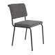 ZUIVER Buddy spisebordsstol - gr bouclé stof og sort metal