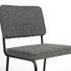 ZUIVER Buddy spisebordsstol - gr bouclé stof og sort metal