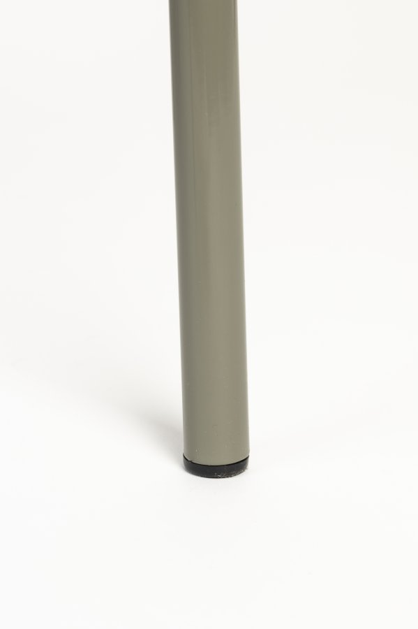 ZUIVER Buddy spisebordsstol - olivengrn bouclé stof og olivengrn metal