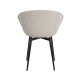 WHITE LABEL LIVING Charly spisebordsstol, m. armln - gr stof og sort metal