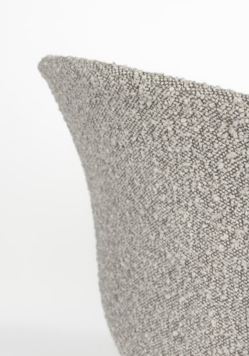 WHITE LABEL LIVING Charly spisebordsstol, m. armln - gr stof og sort metal