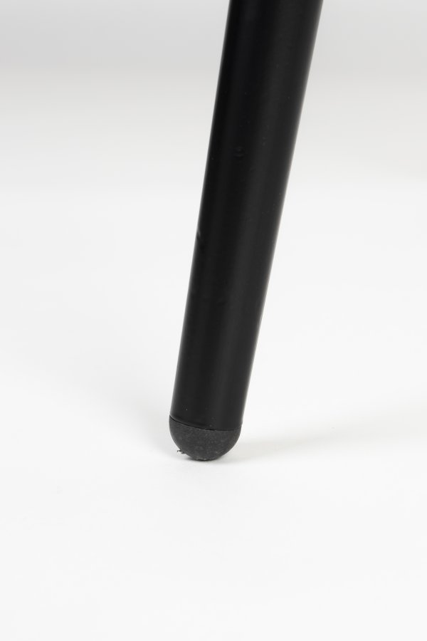 WHITE LABEL LIVING Charly spisebordsstol, m. armln - gr stof og sort metal