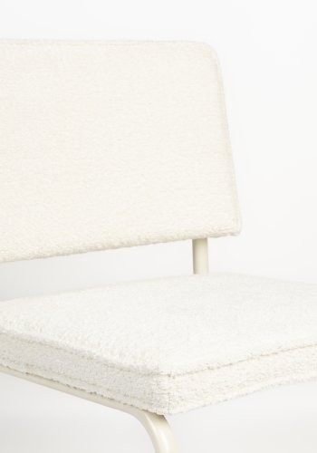 ZUIVER Ridge Soft spisebordsstol - offwhite polyester/nylon