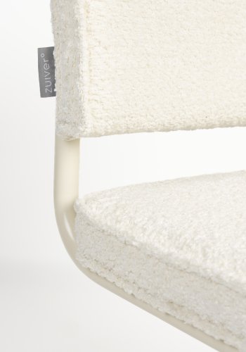 ZUIVER Ridge Soft spisebordsstol - offwhite polyester/nylon