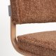 ZUIVER Ridge Soft spisebordsstol - terracotta polyester/nylon og orange krom