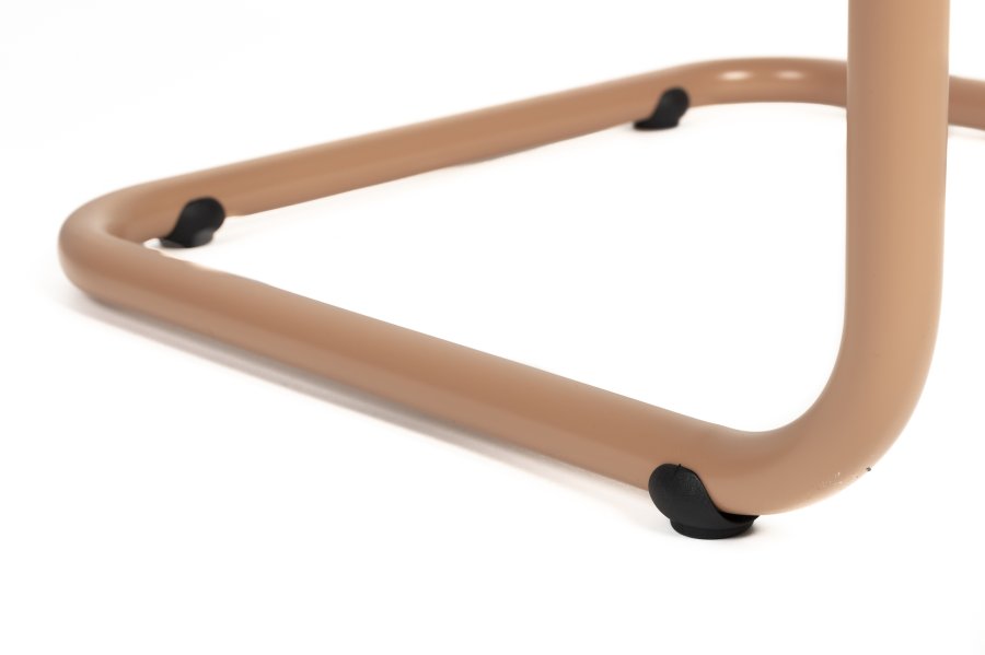 ZUIVER Ridge Soft spisebordsstol - terracotta polyester/nylon og orange krom