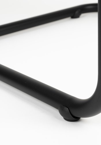 ZUIVER Ridge Soft spisebordsstol - sort polyester/nylon og sort krom