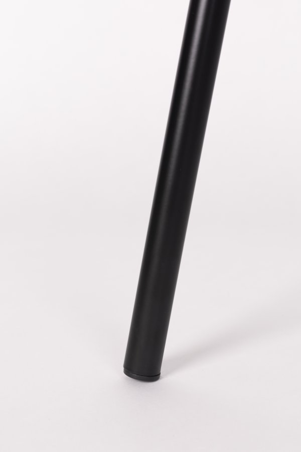 WHITE LABEL LIVING Tjarda spisebordsstol, m. armln - brun polyester og sort jern