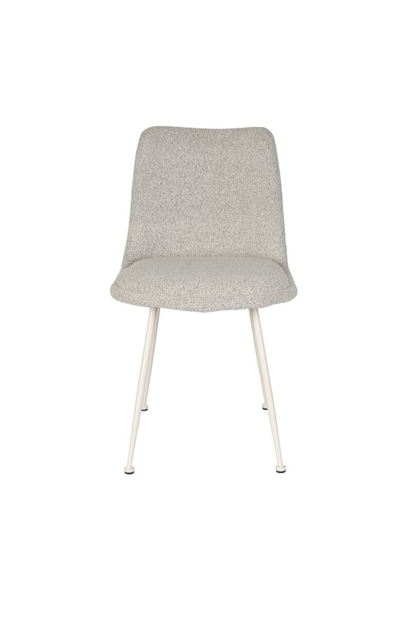 WHITE LABEL LIVING Fijs spisebordsstol - taupe bouclé og jern