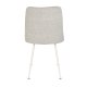 WHITE LABEL LIVING Fijs spisebordsstol - taupe bouclé og jern