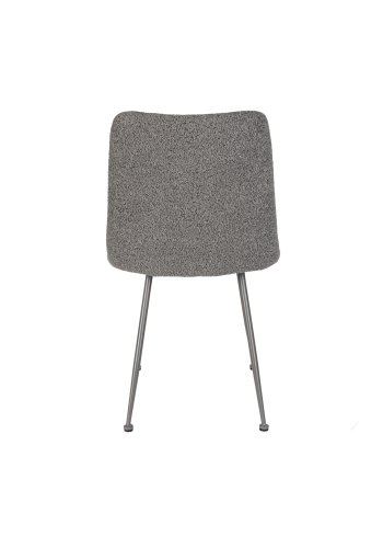 WHITE LABEL LIVING Fijs spisebordsstol - gr bouclé og jern