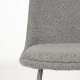 WHITE LABEL LIVING Fijs spisebordsstol - gr bouclé og jern