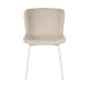 WHITE LABEL LIVING Marion spisebordsstol - offwhite bouclé og jern